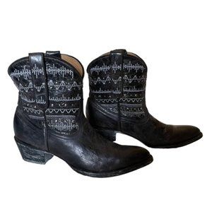 Old Gringo Black and White Heeled Boots